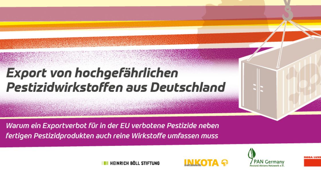 Eine Illustration mit einem Container am Haken, der ein Giftsymbol hat